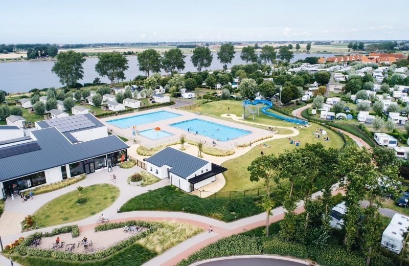 Kompas camping nieuwpoort luchtfoto